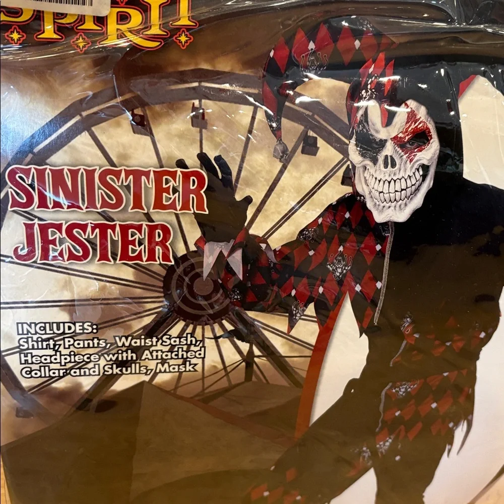 California Costumes Sinister Jester Child Costume Size Medium 8-10 - Black & Red - Picture 2 of 7